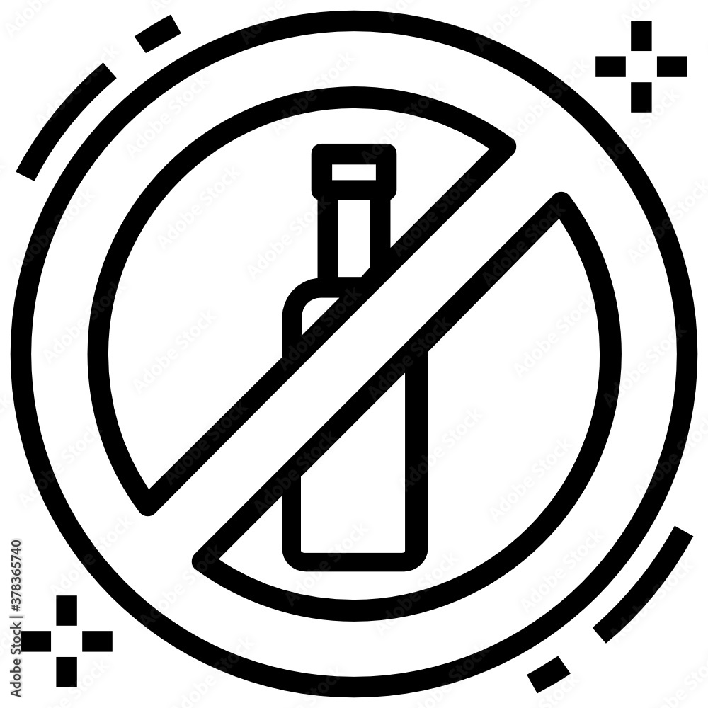 Forbidden sign with wine bottle, icon of no beer
Forbidden sign with wine bottle, icon of no beer