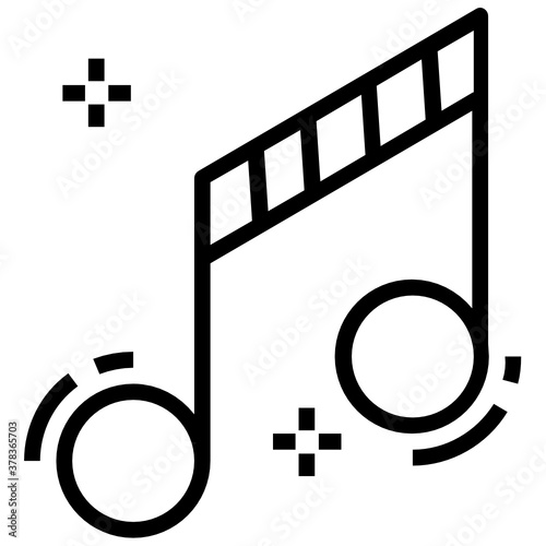 
Music notes, song, melody or tune icon for musical apps and websites
