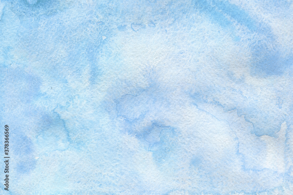 Watercolor paper craft texture on the white isolated background. Paint leaks and ombre effects.	