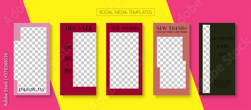 Modern Stories Vector Background.