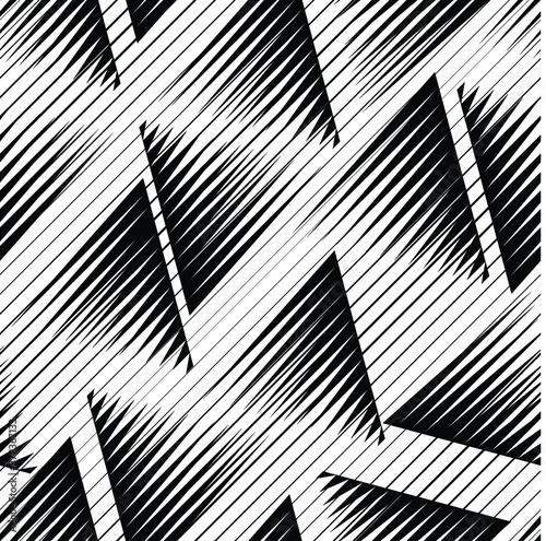 Abstract Black Diagonal Striped Background . Vector parallel slanting, oblique lines texture . Endless , seamless pattern