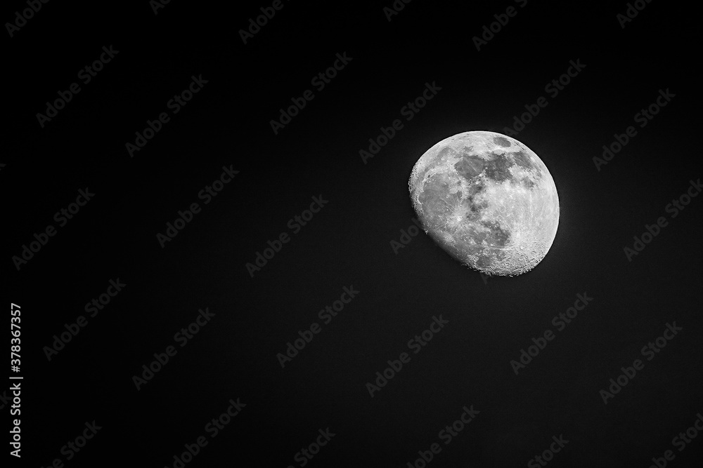 Half Moon Background. The Moon is an astronomical body that orbits planet Earth. Soft Focus Half Moon Background. The Moon is an astronomical body that orbits planet Earth. Soft Focus