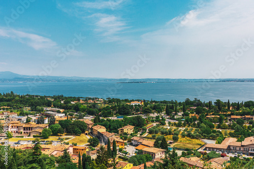 Amazing view of Lake Garda from Padenge sul Garda, Italy.