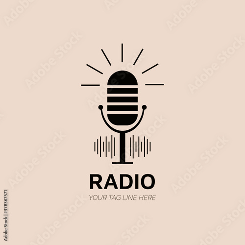 simple radio logo illustration