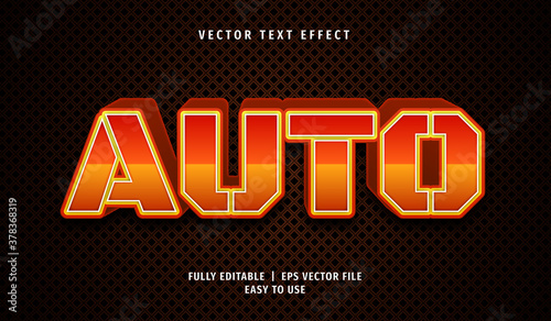 3D Auto Text effect, Editable Text Style