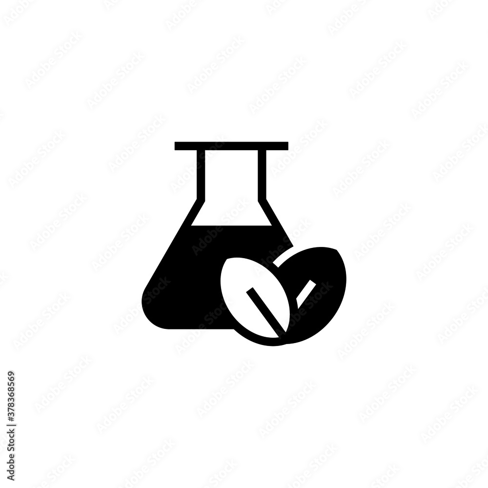 Eco Science / Chemistry Icon in black flat glyph, filled style isolated on white background Eco Science / Chemistry Icon in black flat glyph, filled style isolated on white background