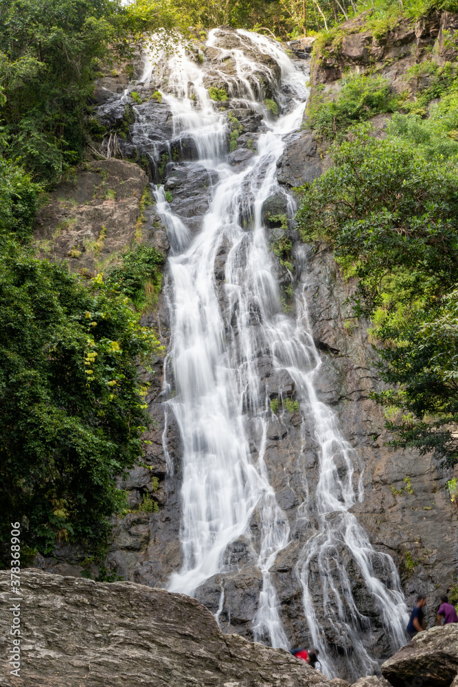 Sarika waterfall in the forest of Nakhon Nayok National Park, Thailand.