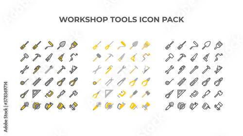 workshop tools icon collection