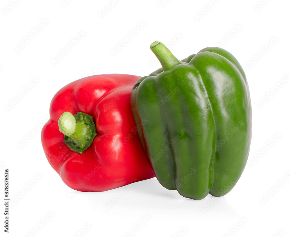Sweet bell pepper isolated on white background Sweet bell pepper isolated on white background
