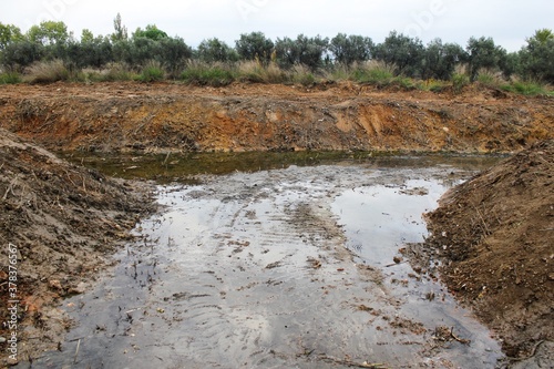 Stream overflow in the outskirts of Athens in Attica, Greece.