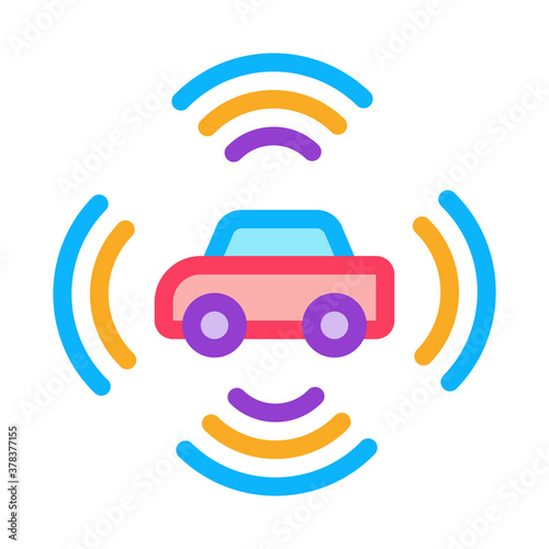 car signalization icon vector. car signalization sign. isolated contour symbol illustration
