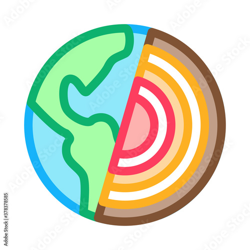 Fotografie planet subsoil icon vector