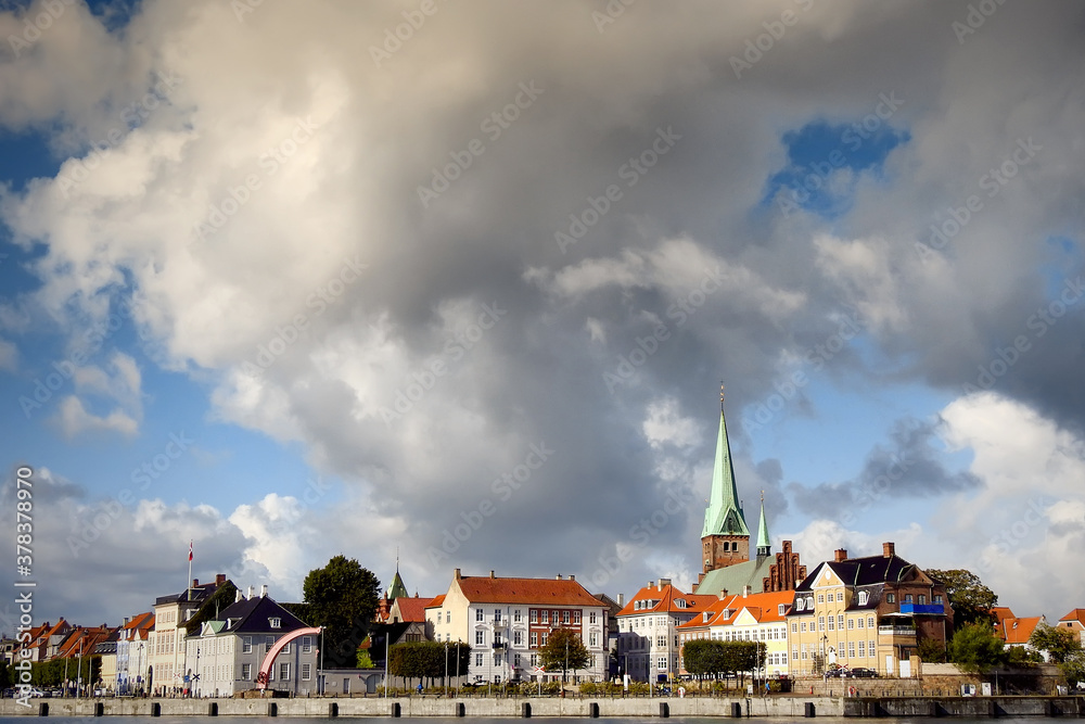 Helsingor Cityscape Autumnal Sky