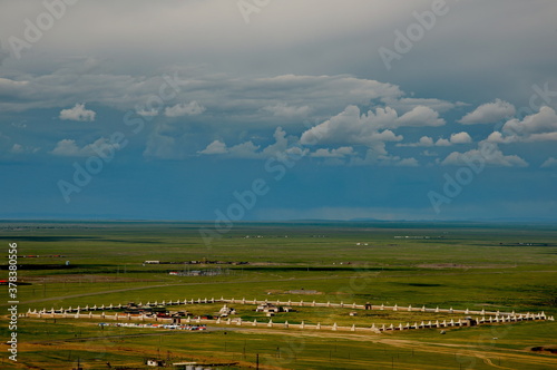 Harhorin. Mongolia. June 07, 2015. Exterior of the Erdene-Zuu monastery is the first and the largest Buddhist monastery in Mongolia, which has survived to the present day. It was built in 1586.  photo