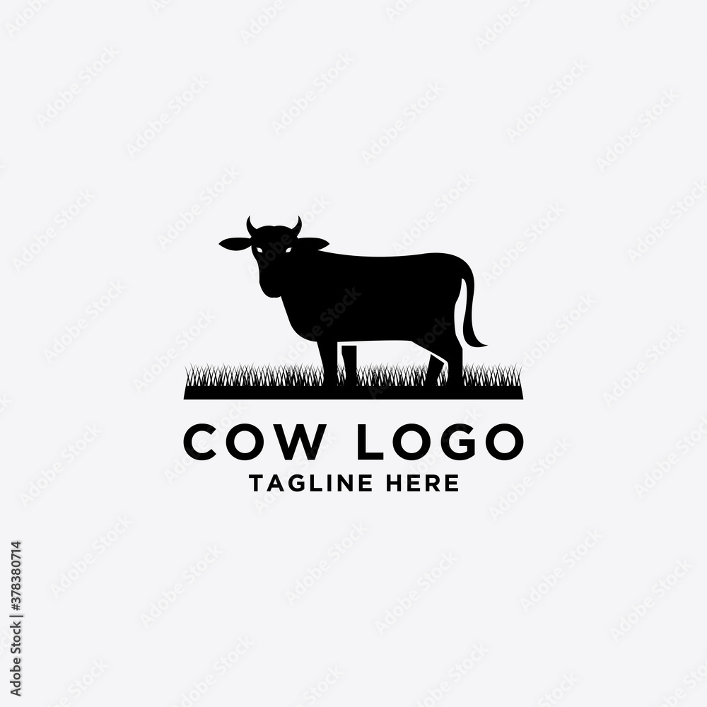 Obraz premium collection of cattle logo vector. Cow Design - Vector