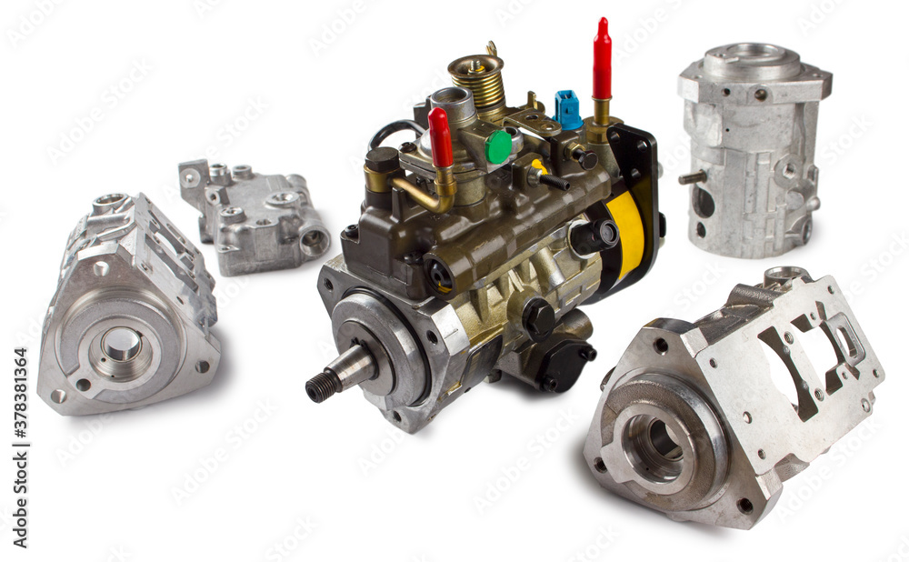 Diesel fuel injection pump and spare parts.