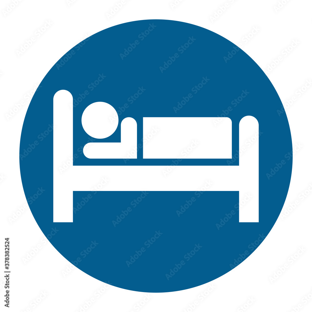 Hotel flat icon. Sleeping shelter sign Hotel flat icon. Sleeping shelter sign