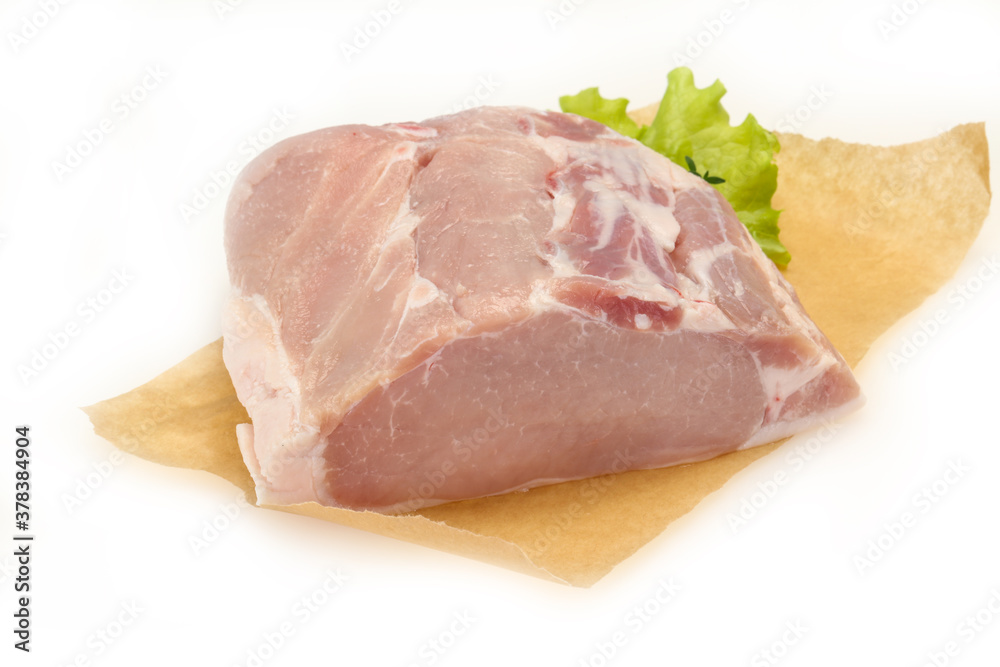 Raw pork meat piece for cooking Raw pork meat piece for cooking
