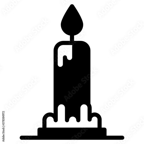 
Burning candles, solid design vector 
