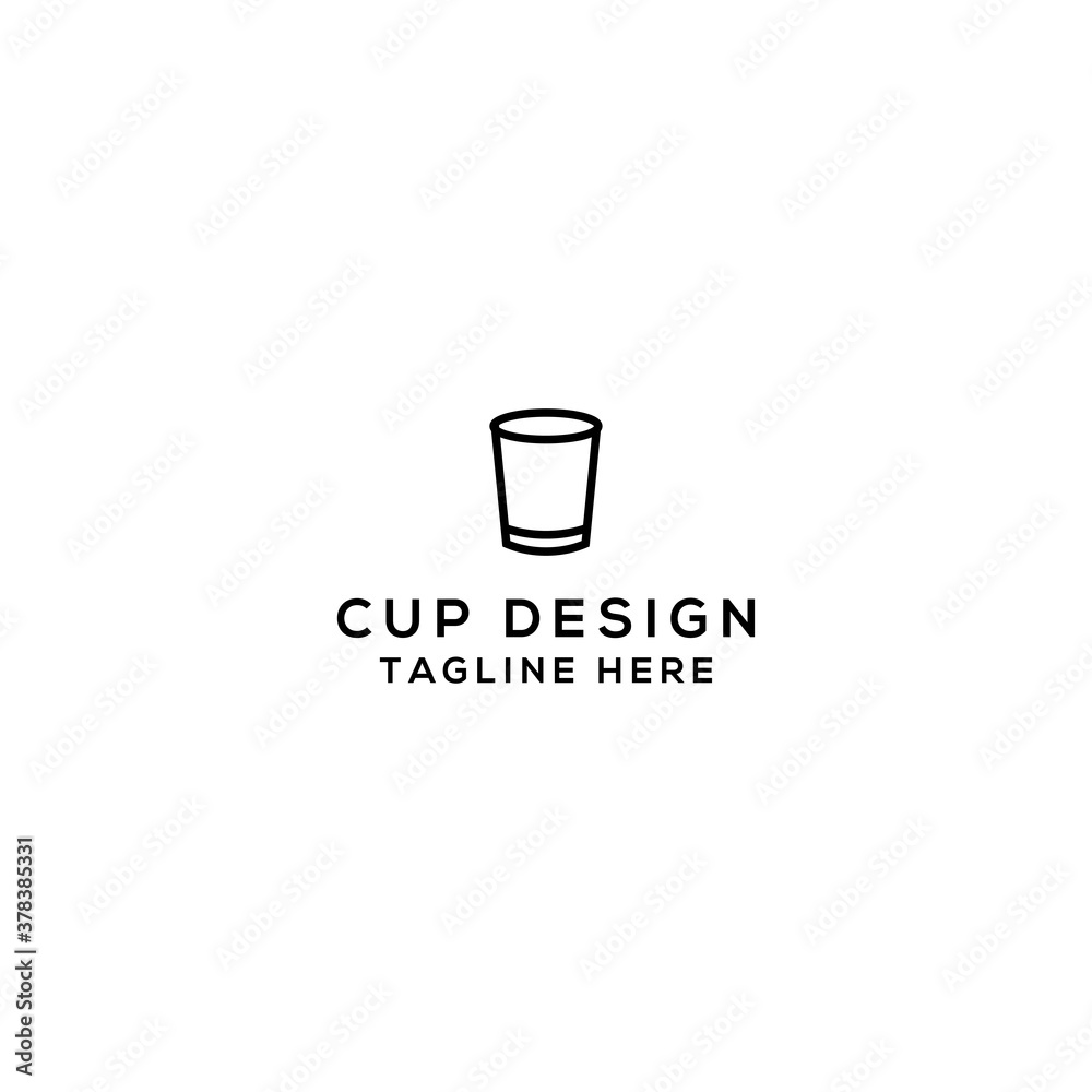 Cup design logo template - vector Cup design logo template - vector