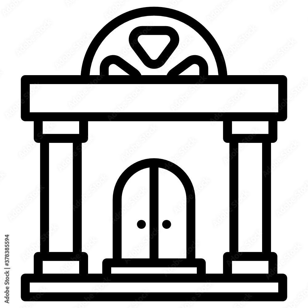 Cinema icon style, movie house solid vector
Cinema icon style, movie house solid vector