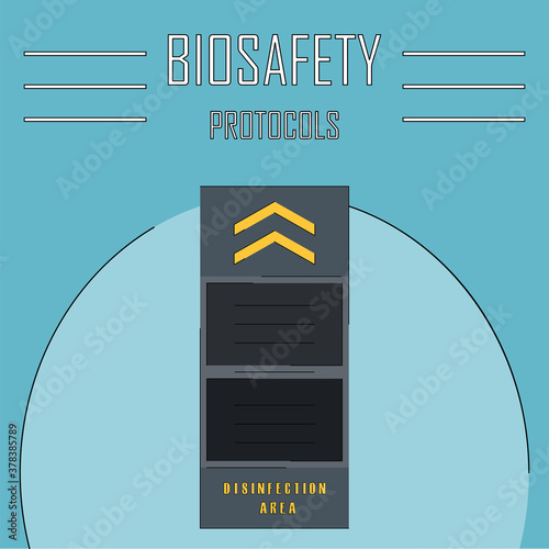 Biosafety protocols poster. Maintain disinfection areas - Vector