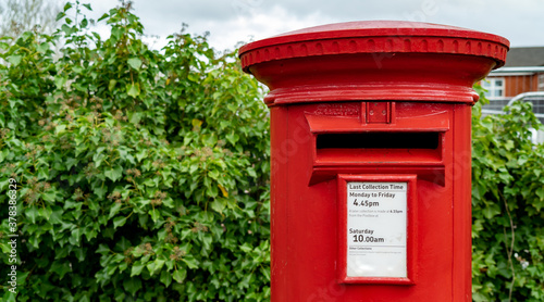 A red British post box