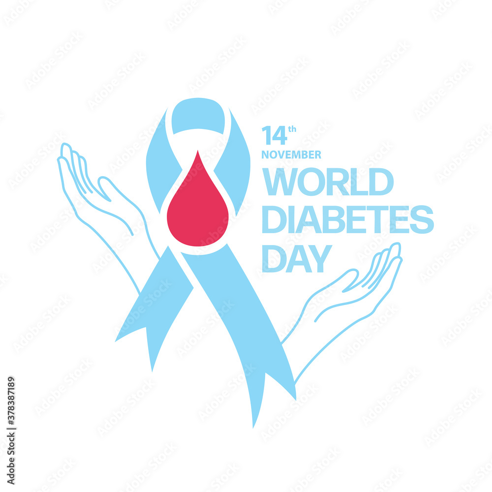 World Diabetes Day Concept Logo Design Template Vector Illustration World Diabetes Day Concept Logo Design Template Vector Illustration