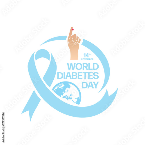 World Diabetes Day Concept Logo Design Template Vector Illustration