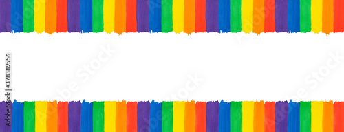 Lgbtq banner with copy space. Abstract background in rainbow colors. Gay pride LGBT flag.