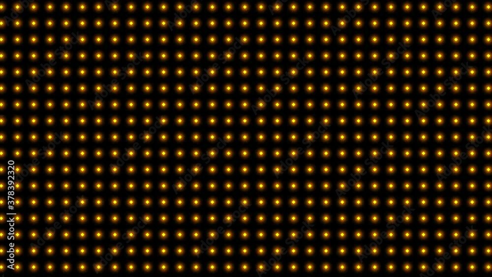 2D motion video. Numerous yellow light bulbs flickered around and looked beautiful. 2D motion video. Numerous yellow light bulbs flickered around and looked beautiful.