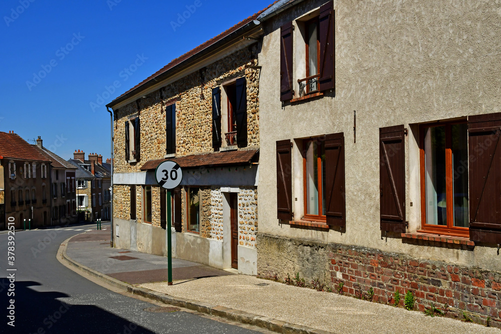 Arthies , France - may 18 2020 : the village