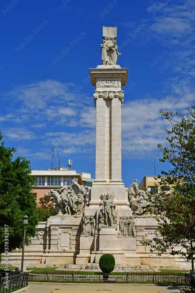 Cadiz; Spain - august 28 2019 : historical city centre