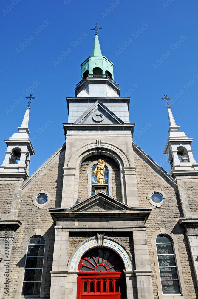 Quebec; Canada- june 25 2018 : chapel Notre Dame de Bon Secours in Montreal