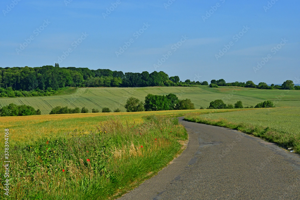 Ecquevilly; France - may 18 2020 : country landscape