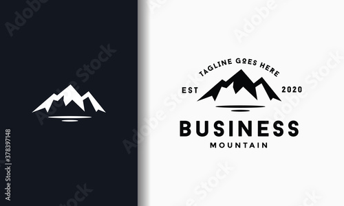 silhouette of mountain logo