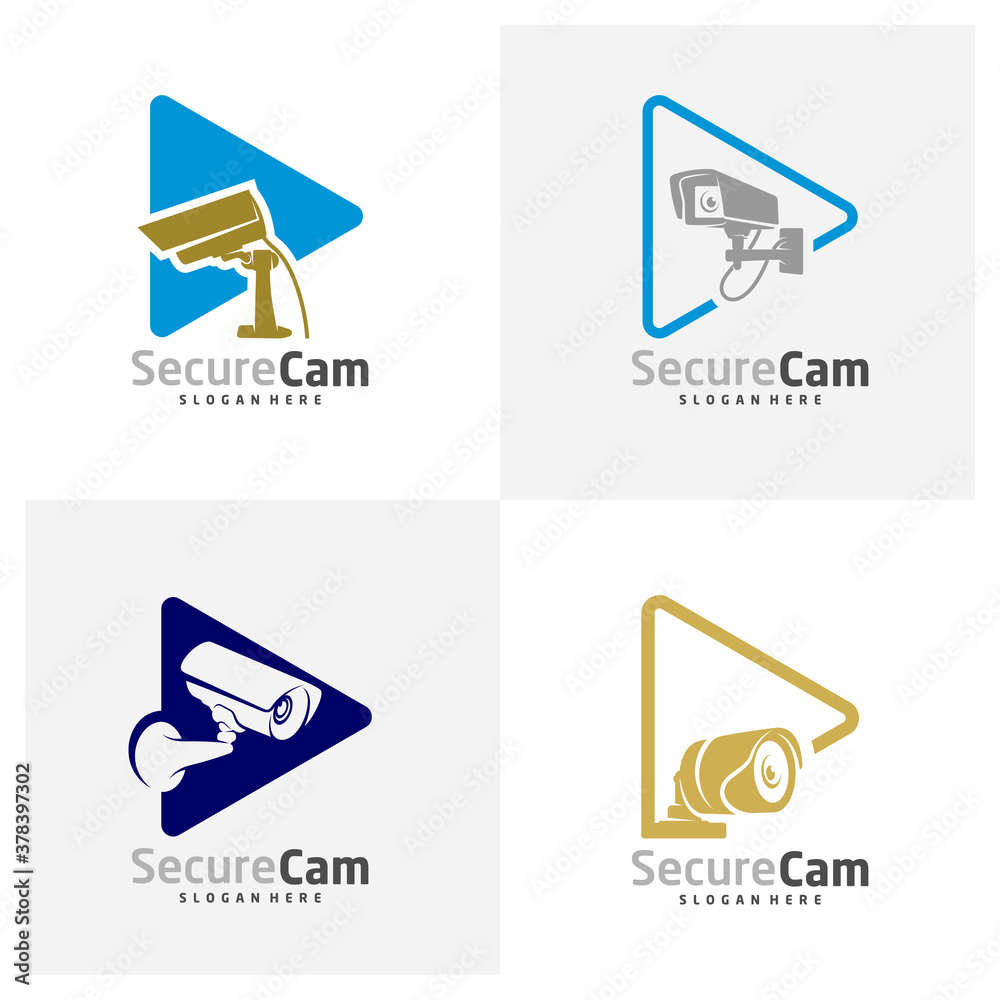 Set of CCTV Camera Logo Design Vector Template, Logo Concept, Symbol, Icon Set of CCTV Camera Logo Design Vector Template, Logo Concept, Symbol, Icon