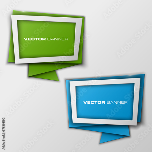 Wallpaper Mural Origami  Vector infographic colorful banners set Torontodigital.ca