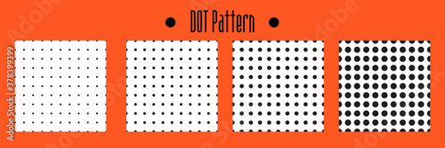 Obraz na płótnie texture for note or notebook. black sheet paper. white mesh pattern. seamless Polka dot background. vector texture for note or notebook w salonie