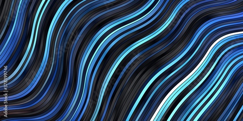 Dark BLUE vector texture with circular arc. Abstract illustration with gradient bows. Smart design for your promotions.