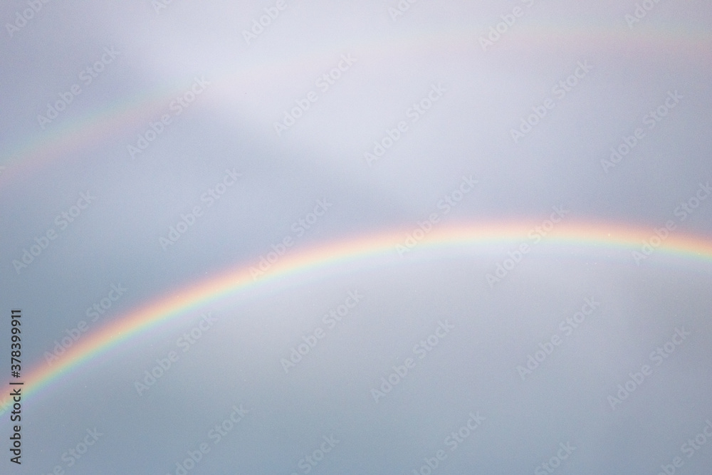 Rainbow after rain in the sky. Rainbow after rain in the sky.