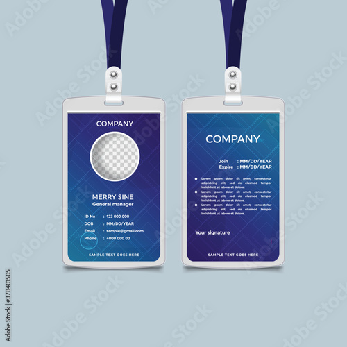 Corporate ID Card Design, Simple and Clean id card Design Template..