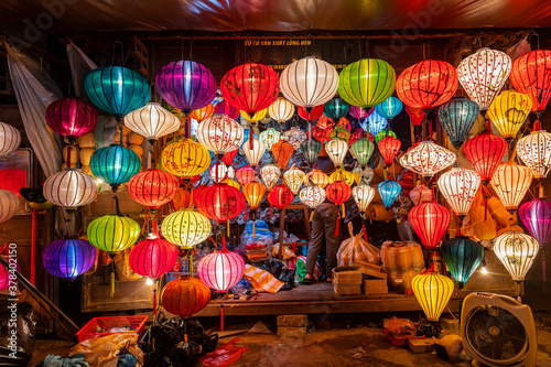 Vietnam,ÔøΩHoiÔøΩAn, Colorful paper lanterns photo