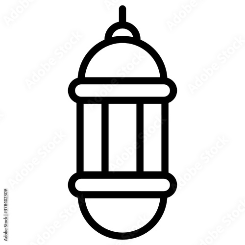  Vector arabic lamp, solid icon of islamic lantern 
