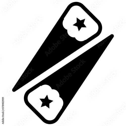 
Hairpins icon style, trendy vector of hair accessory 
