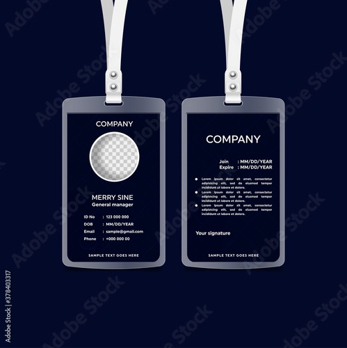 Corporate ID Card Design, Simple and Clean id card Design Template..