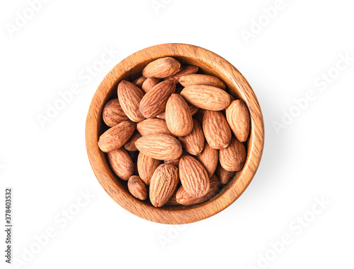 Almond on a white background