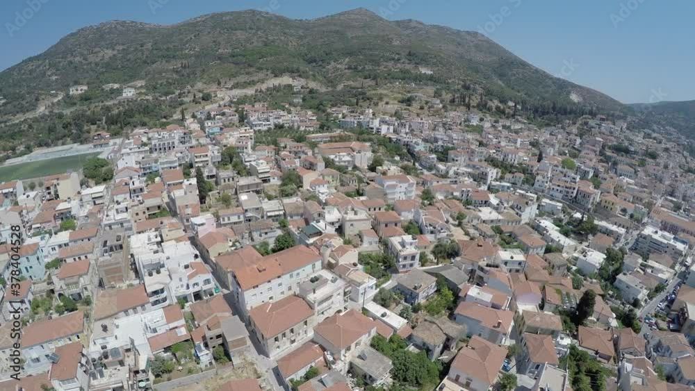 Aerial view of Samos town in Greece Aerial view of Samos town in Greece