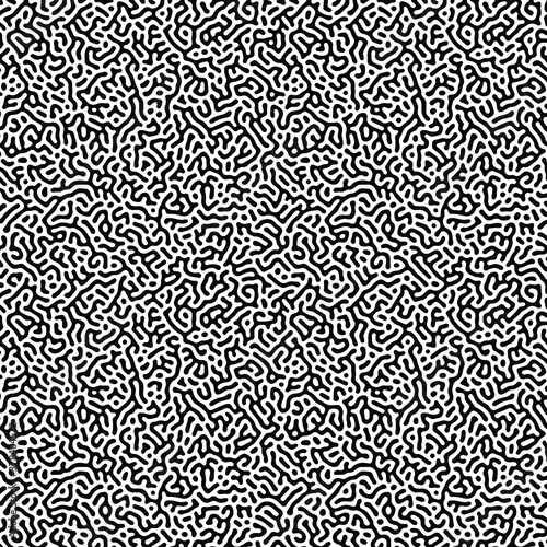 Turing Reaction Diffusion abstract pattern pattern background T-shirt apparel print design. Scratch board imitation. Black and white hand drawn image