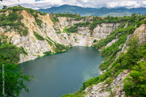 Beautiful landscape with blue sky of Grand Canyon in Thailand.